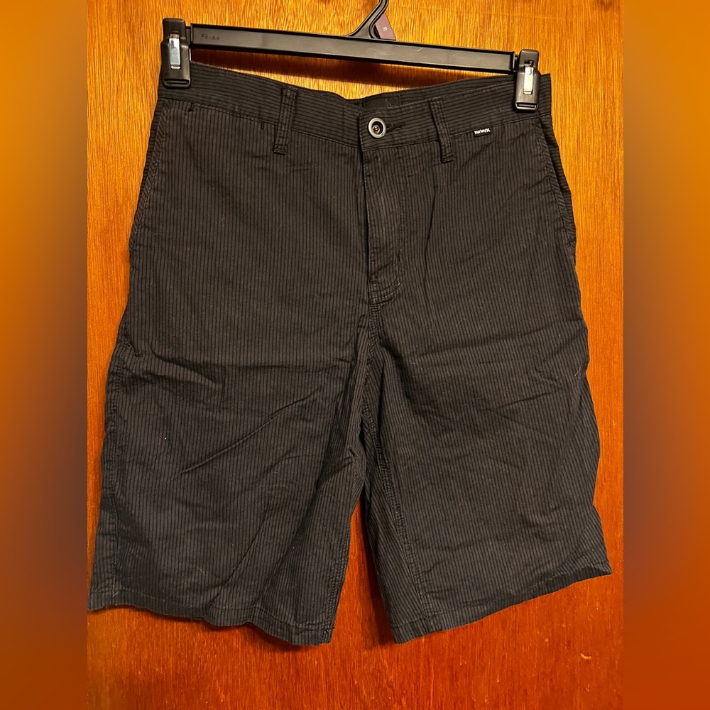 Hurley Men's Black Pinstriped Shorts